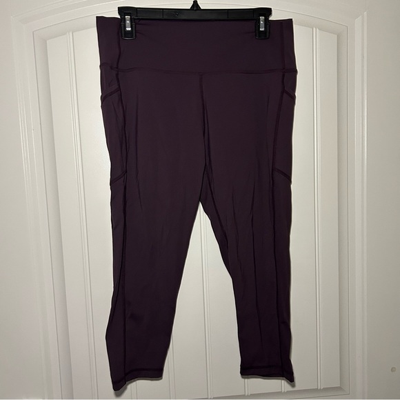 Zyia Active Burgundy Fig Hugh Waisted Capris Size 16-18 - Picture 1 of 10